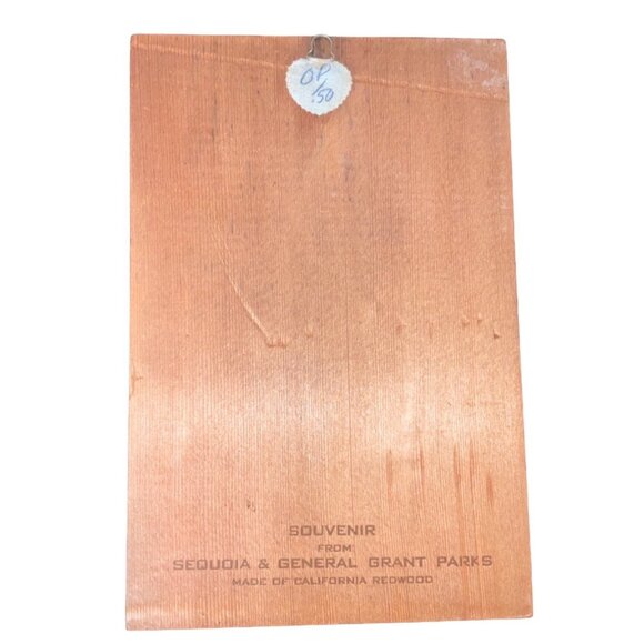 Native Indian Design Carved Wooden Plaque Horseback Souvenir Sequoia & General G - Picture 2 of 6